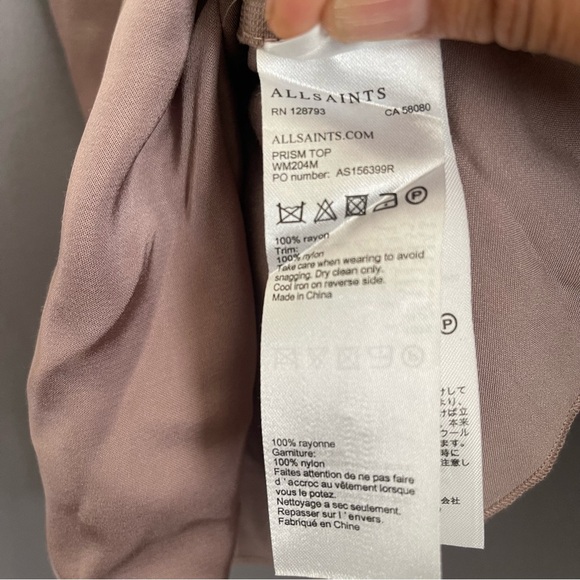 All Saints Prism Top Size 4 lace shoulders - Picture 5 of 7